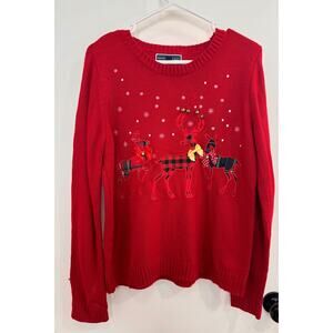 Adorable Karen Scott Christmas Reindeer Sweater